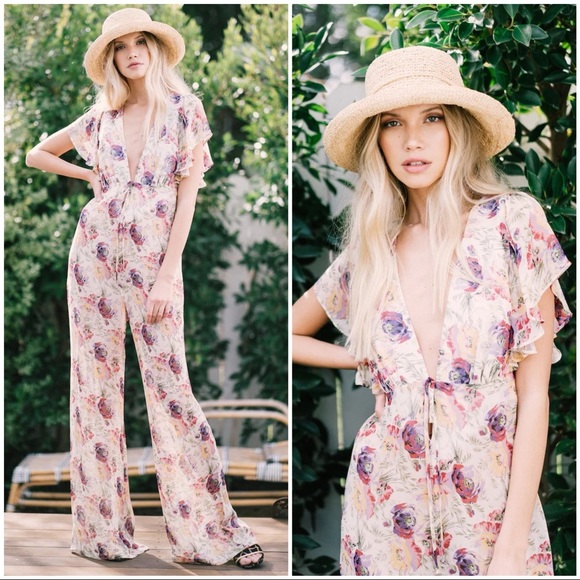 Stone Cold Fox Pants - $320 STONE COLD FOX COCO JUMPSUIT FOR LOVE LEMONS DOEN CEZANE CHRISTY DAWN BOHO